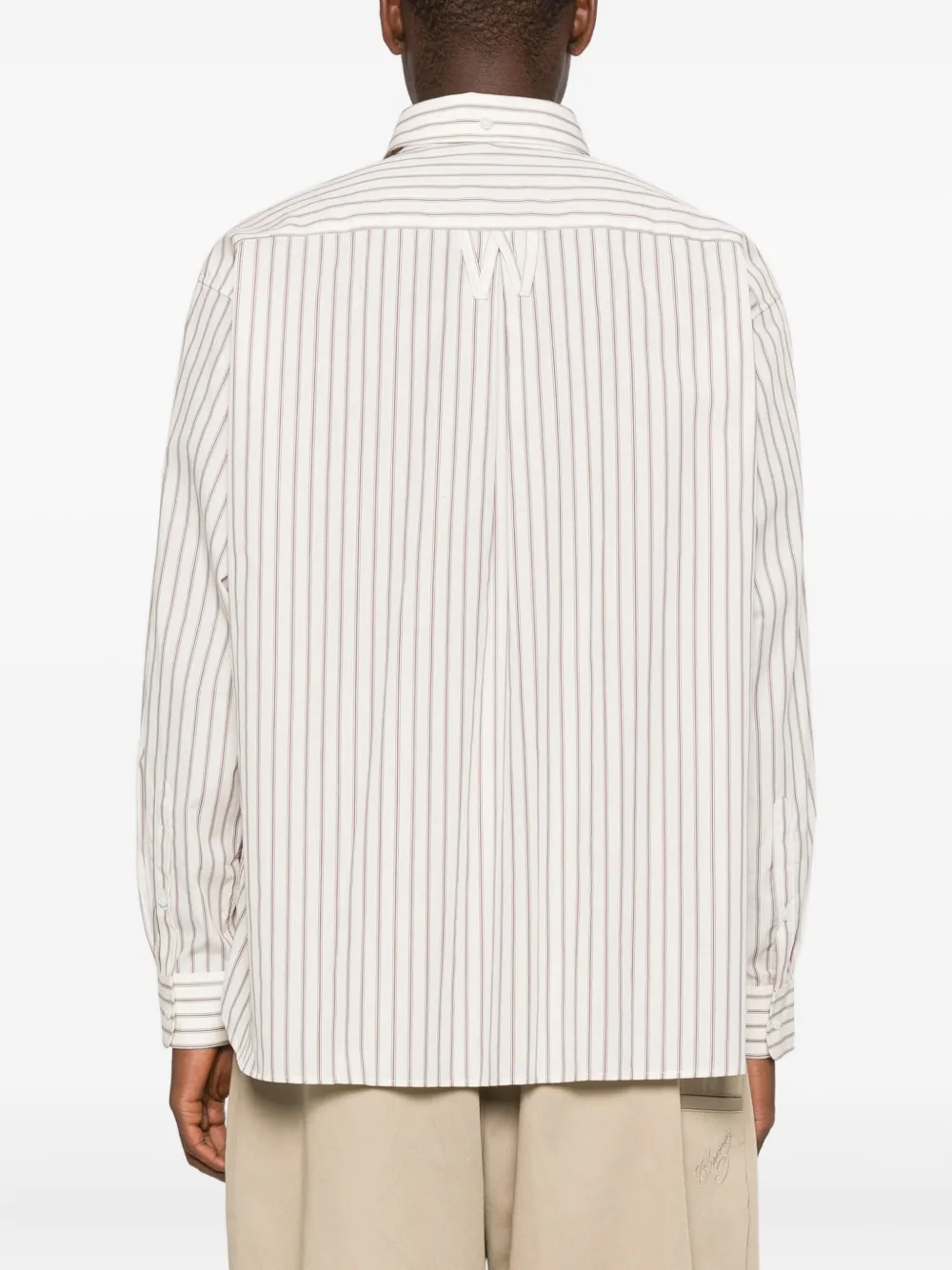 Willy Chavarria Striped Shirt In Neutral