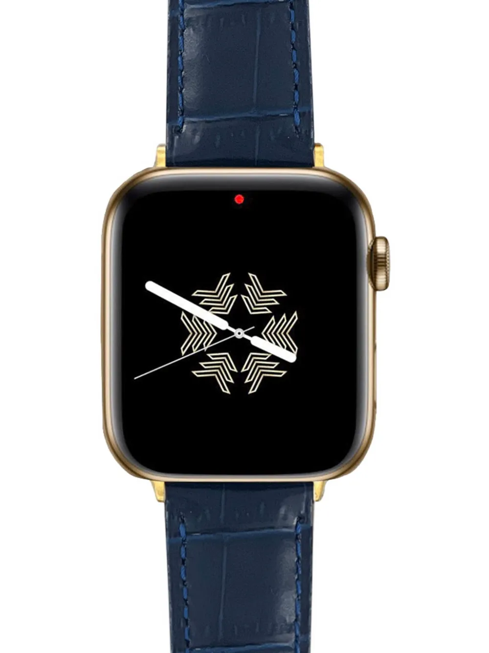 Velante Leather Apple Watch Strap In Blue