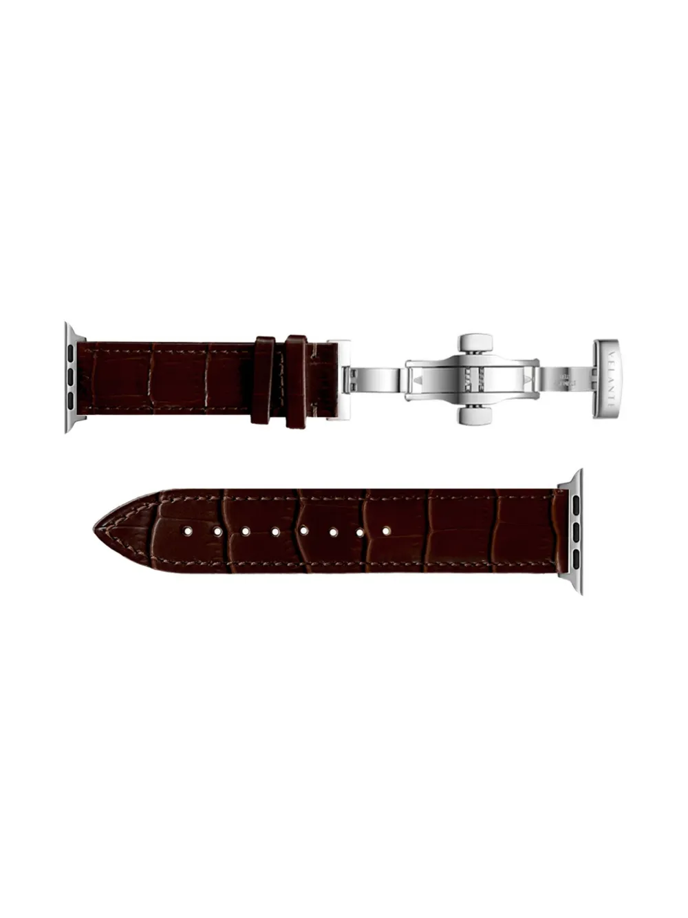  Velante Leather Apple Watch Strap - Brown 