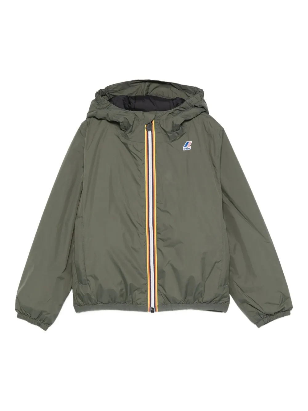 K-way Kids' Hooded Zip-front Jacket In Multi