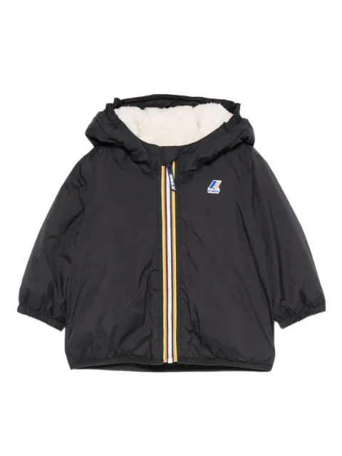 K Way Kids hooded fleece-lined jacket