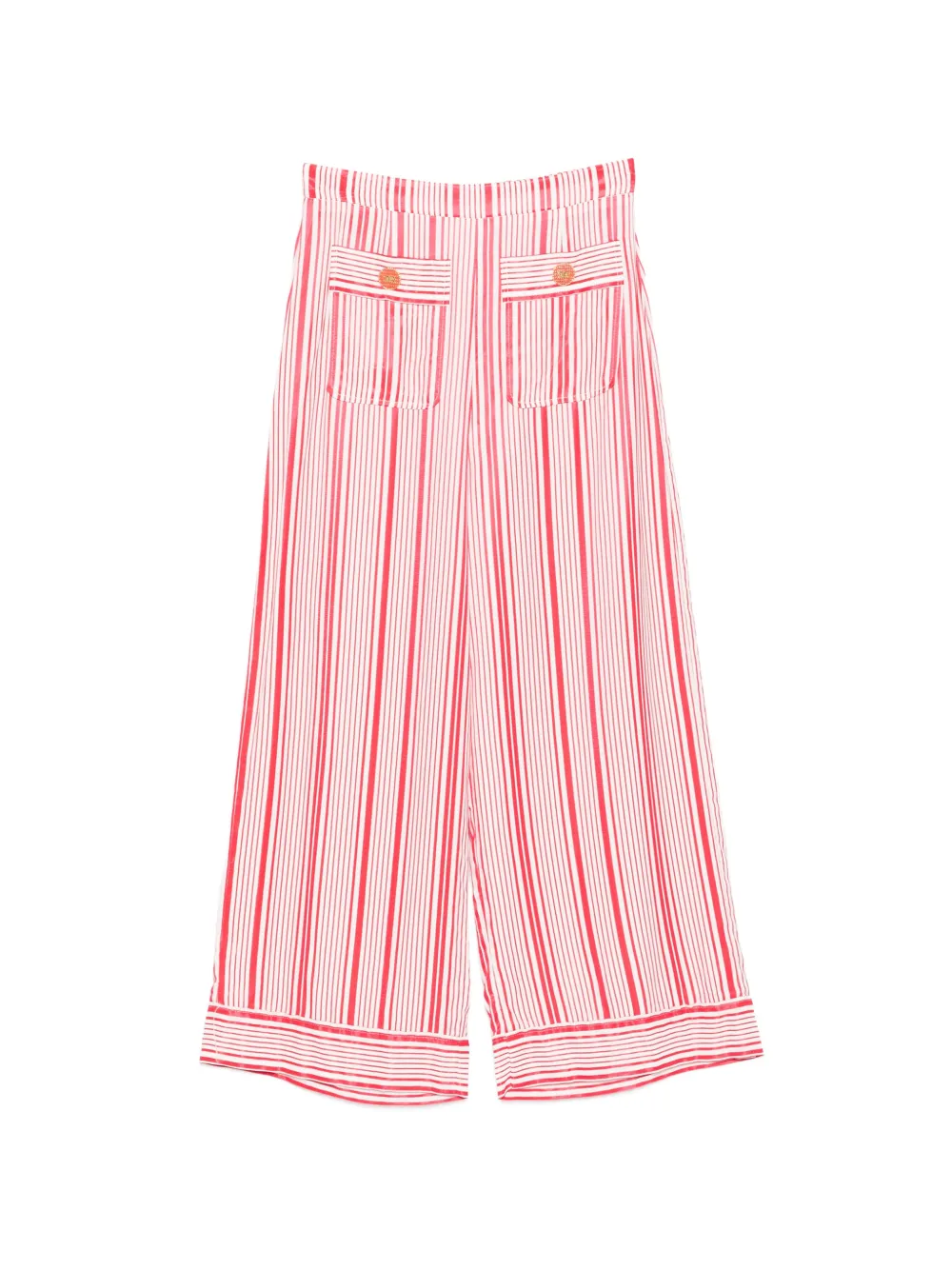 Elisabetta Franchi striped wide-leg palazzo pants - Rosso
