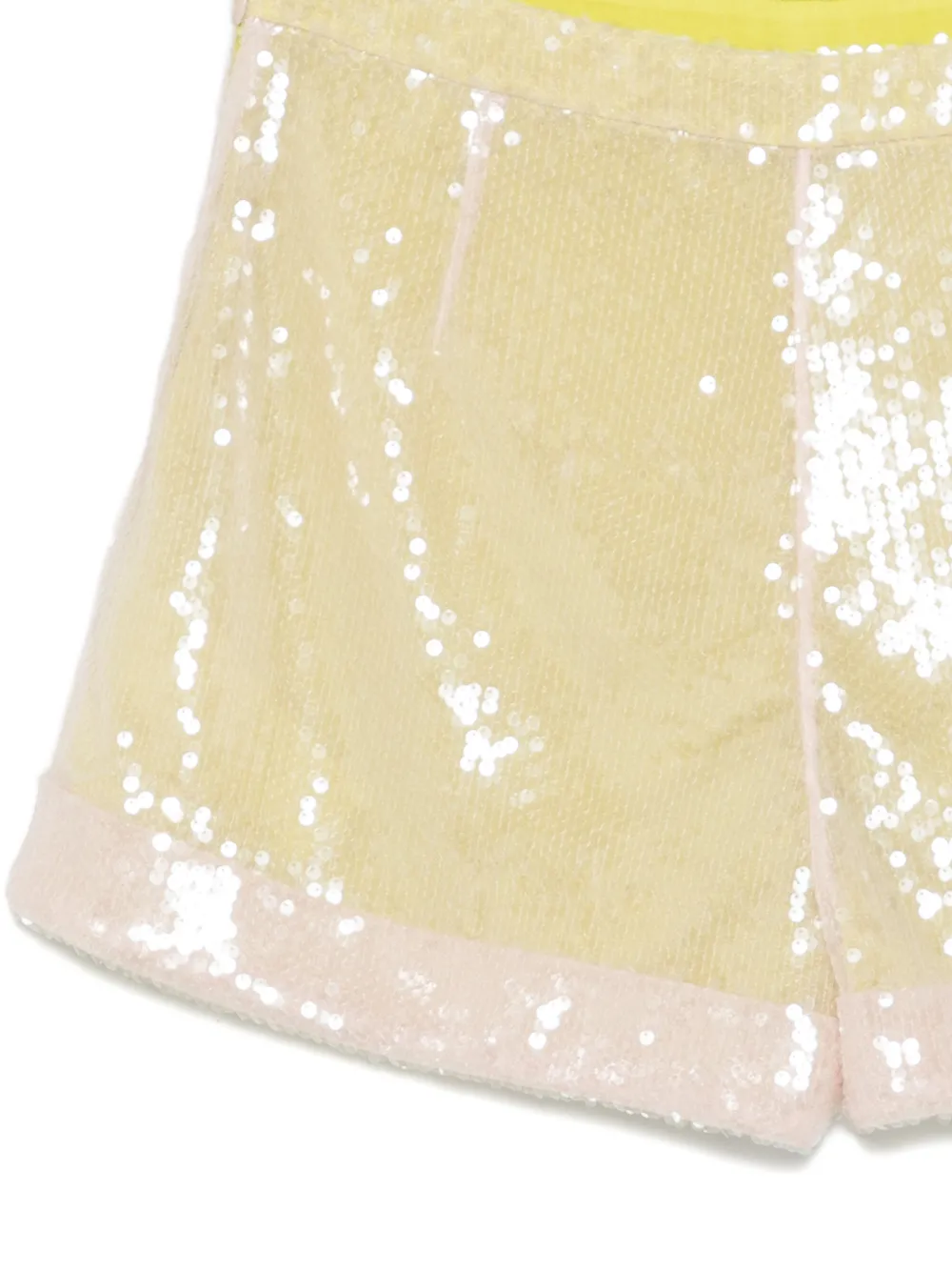  Mvp Wardrobe Sequin Bermuda Shorts - Yellow 