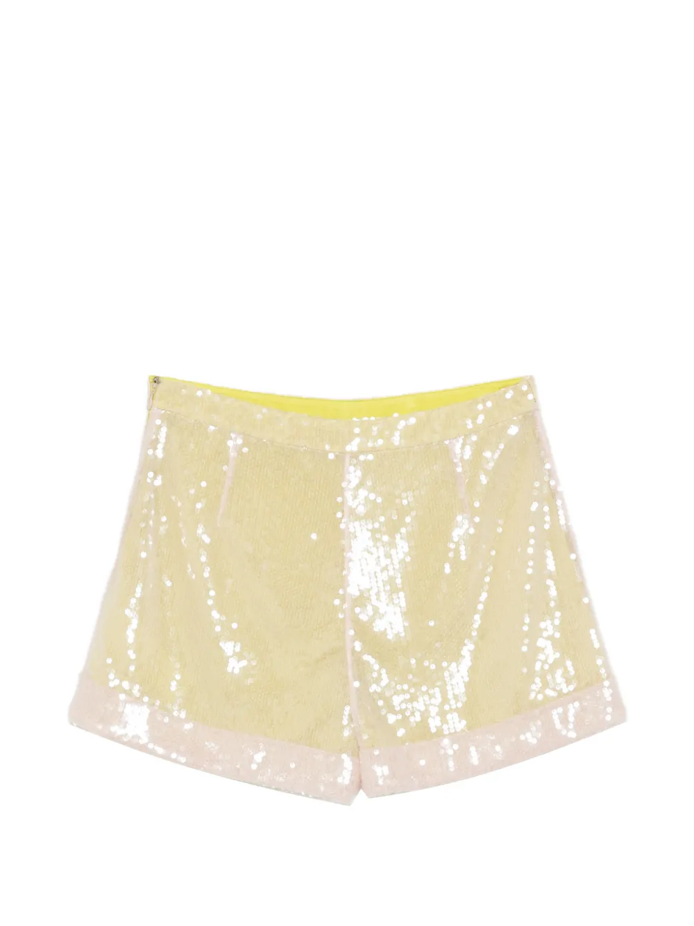  Mvp Wardrobe Sequin Bermuda Shorts - Yellow 