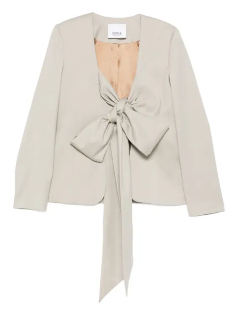 Erika Cavallini  tie fastening bow blazer