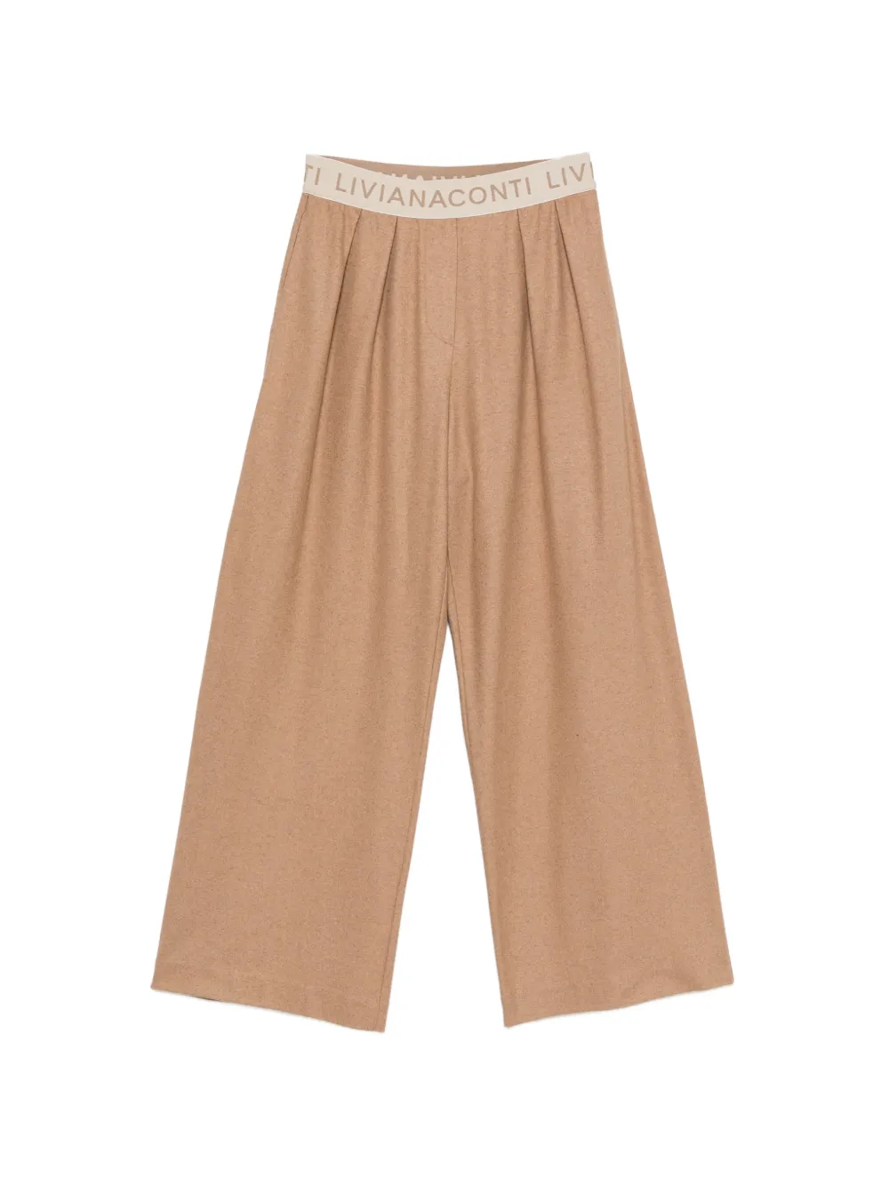 Liviana Conti logo-waistband trousers
