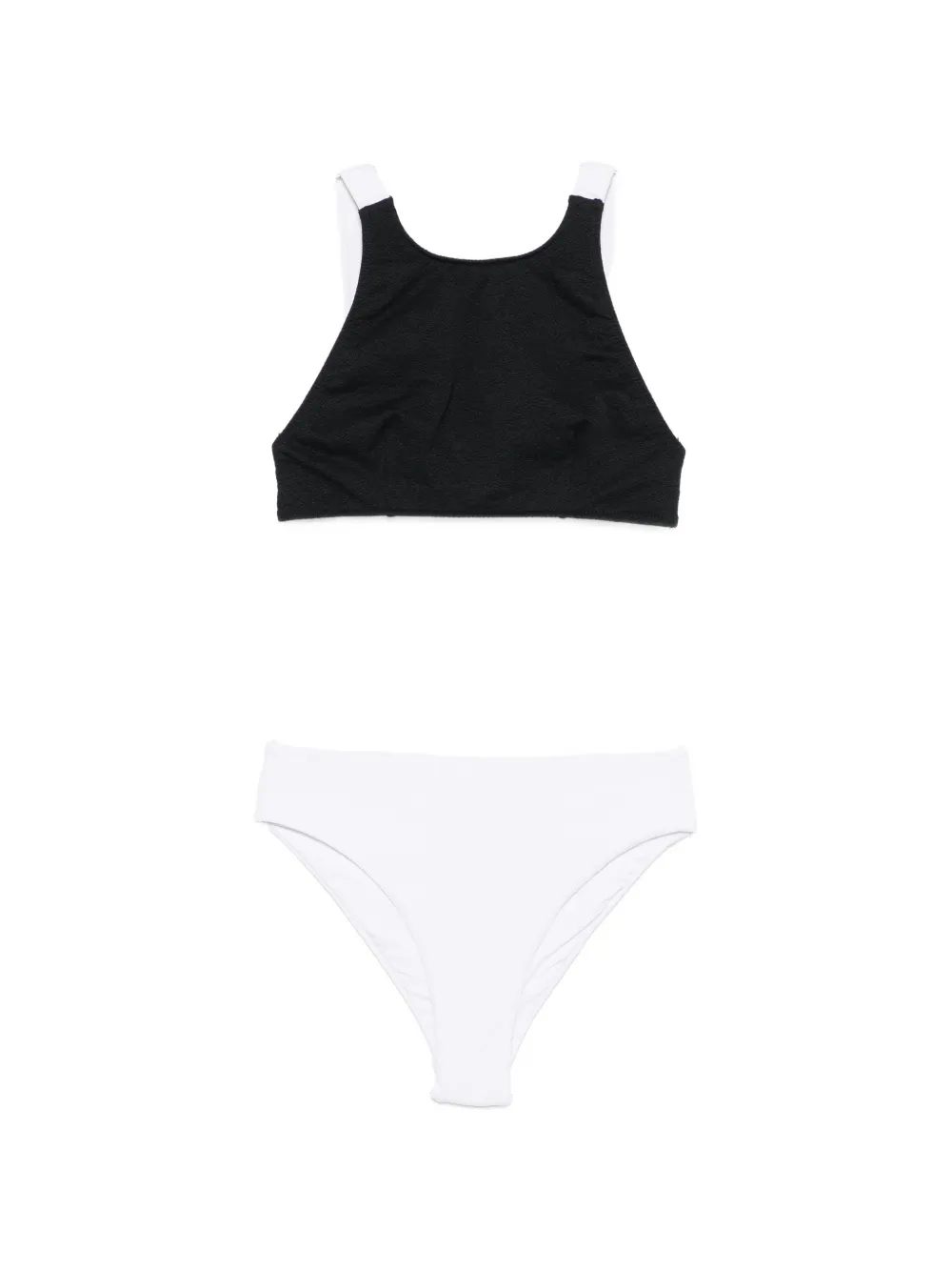 Osklen textured-finish colour-block bikini - Nero
