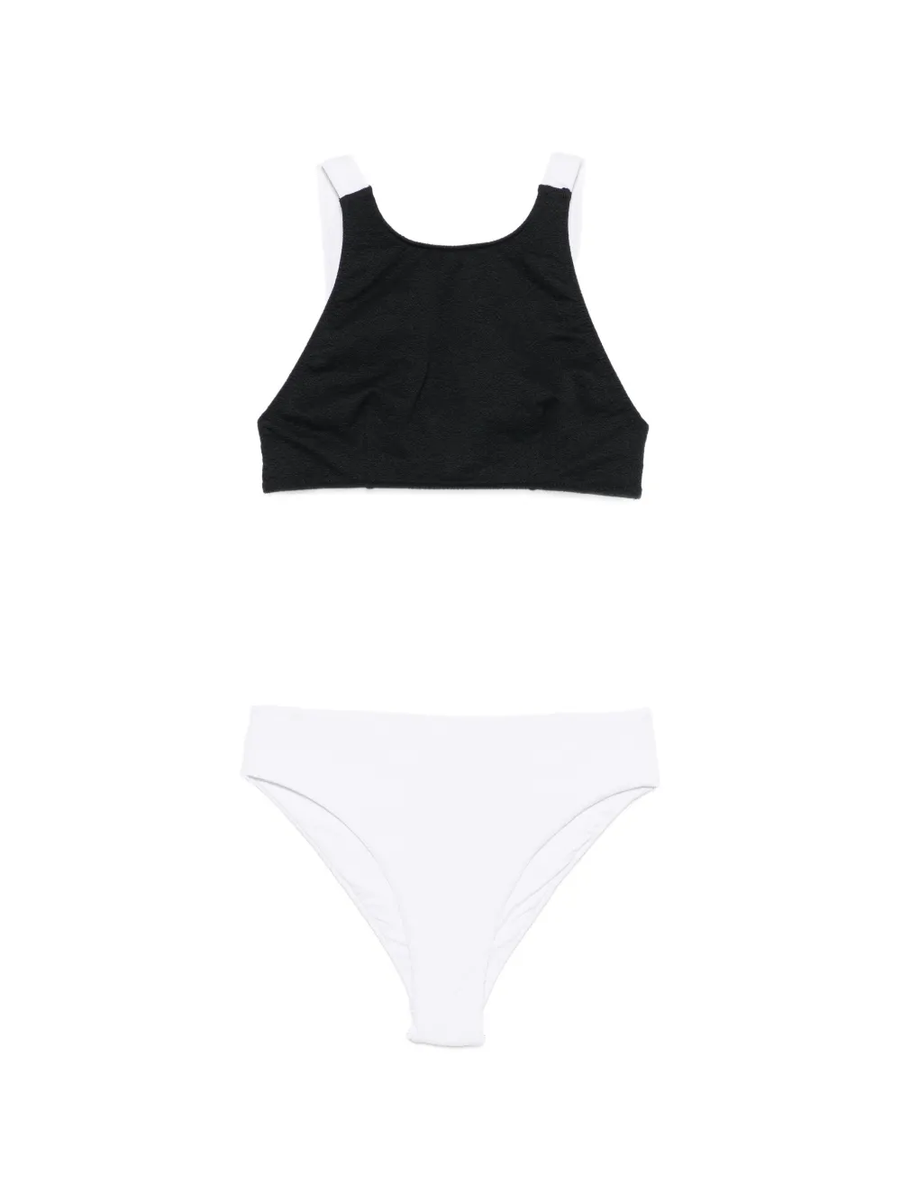 Osklen textured-finish colour-block bikini - Nero