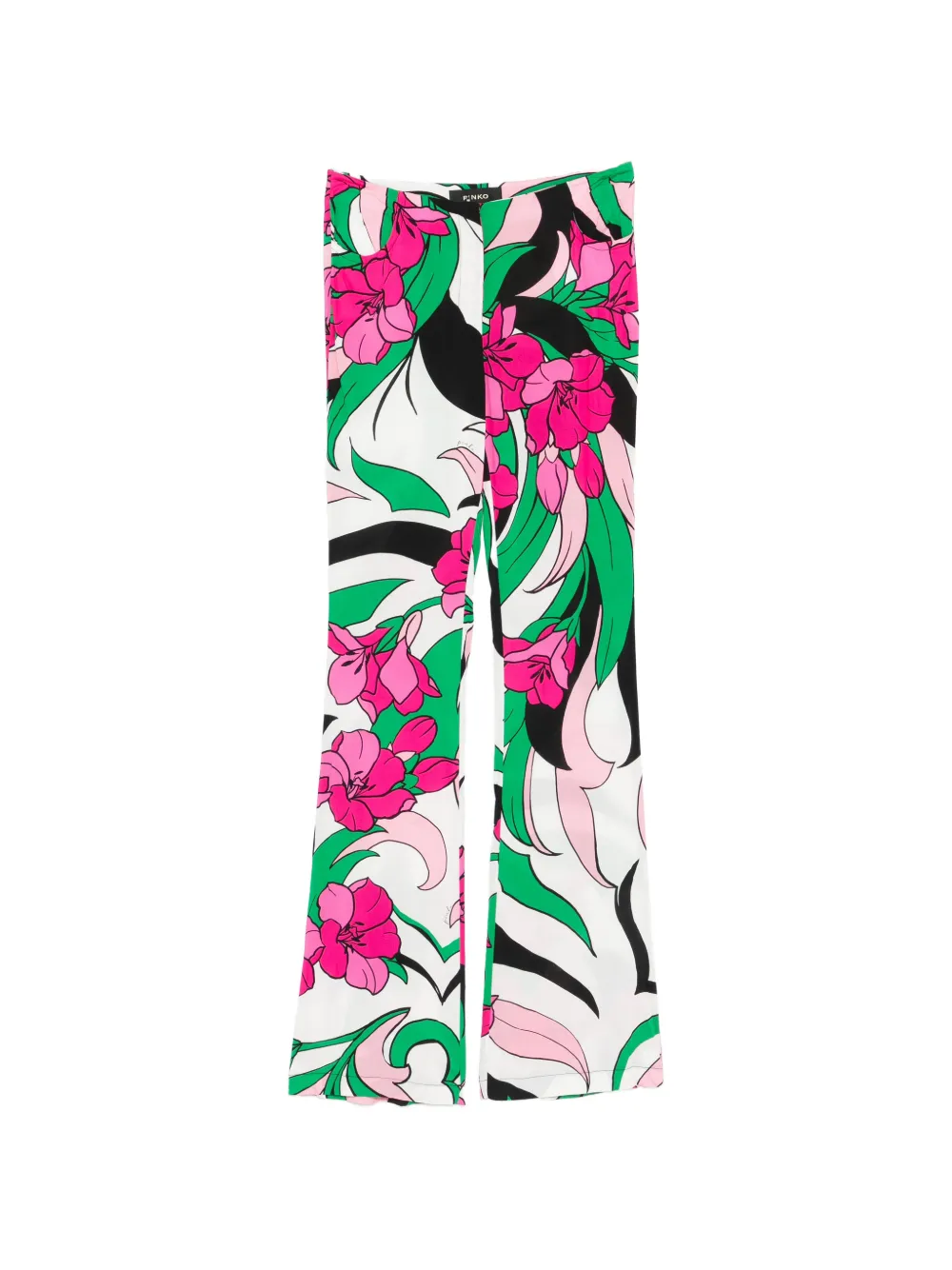 PINKO floral-print trousers - Weiß