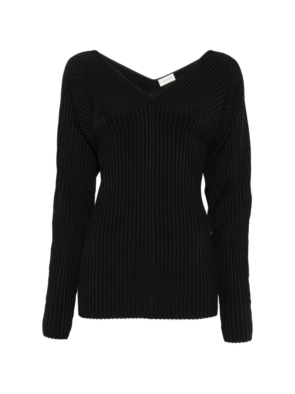By Malene Birger Ocoto ribbed V-neck sweater - Schwarz
