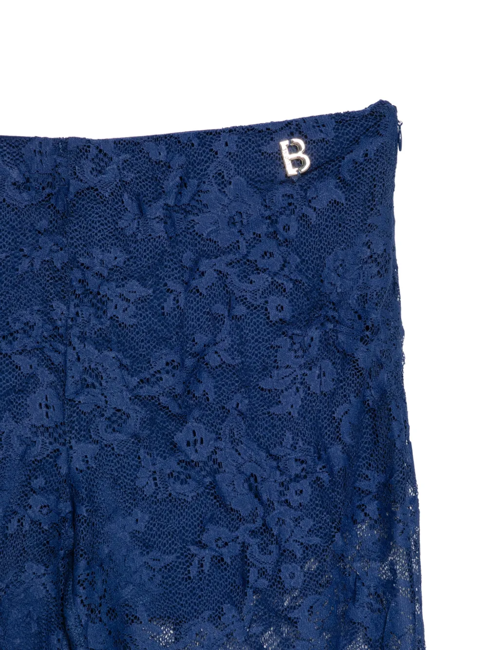 Blugirl Flared broek met logoplakkaat Blauw