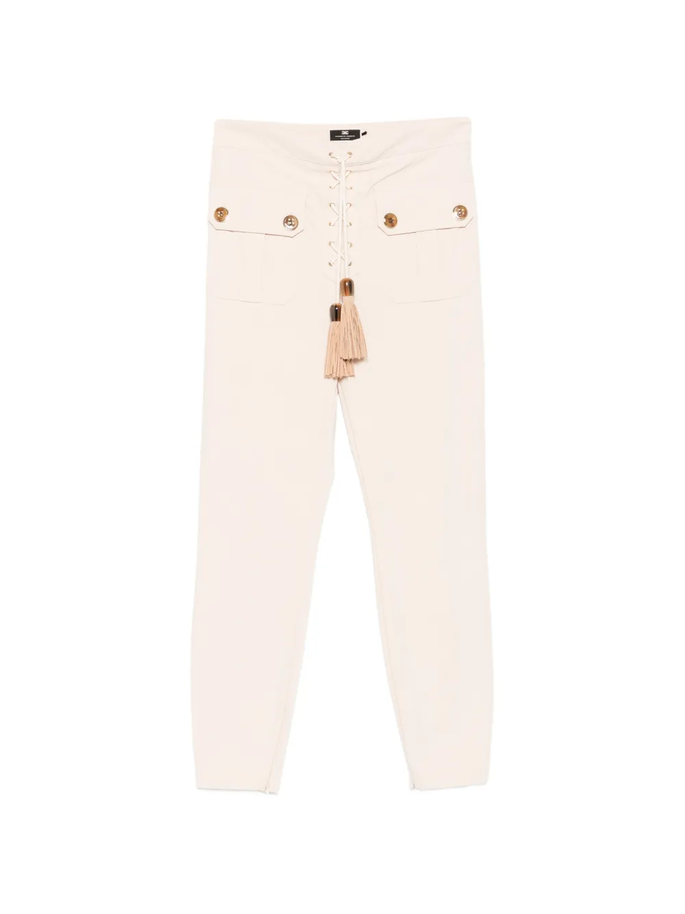 Elisabetta Franchi drawstring pocket trousers - Toni neutri