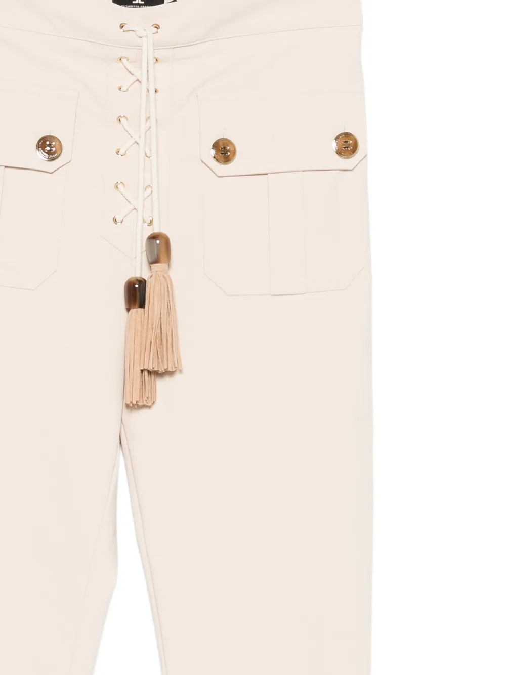 Elisabetta Franchi Broek met trekkoord Beige