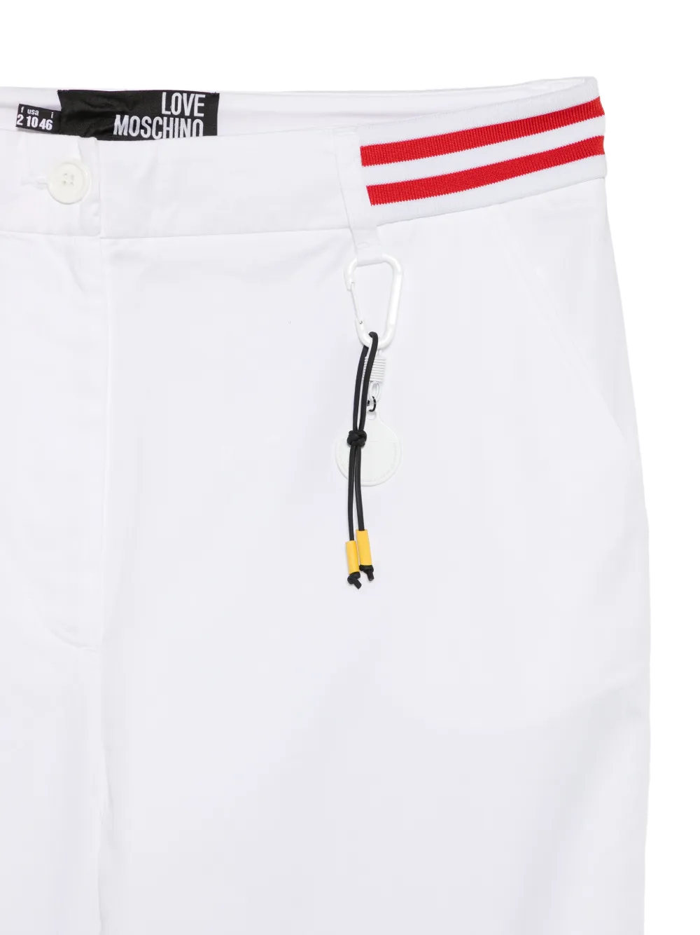 Love Moschino Broek met streepafwerking Wit