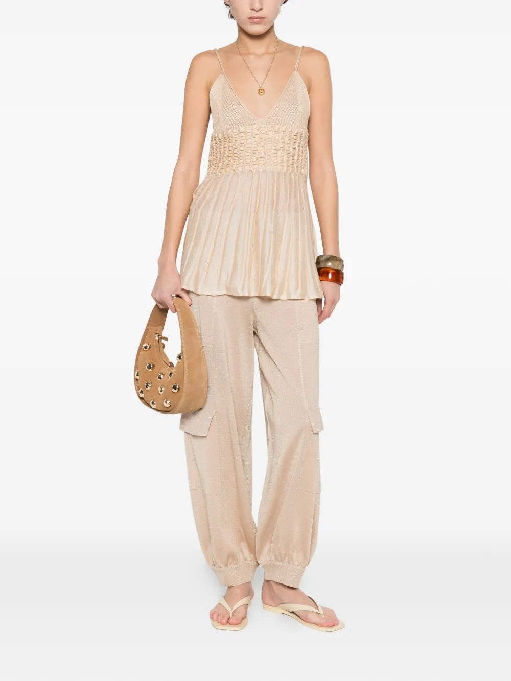  Circus Hotel Patch Pocket Trousers - Neutrals 