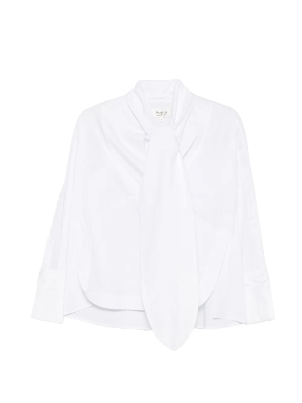 PSOPHIA tie-neck button-cuff blouse - Bianco