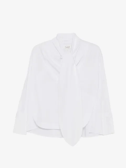 PSOPHIA blusa con moño en el cuello y botones en los puños