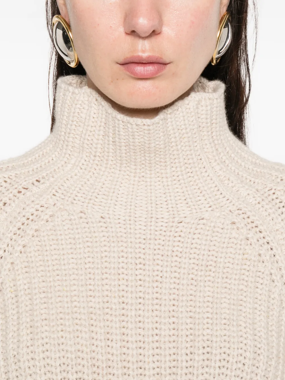 Liviana Conti Trui met hoge hals Beige