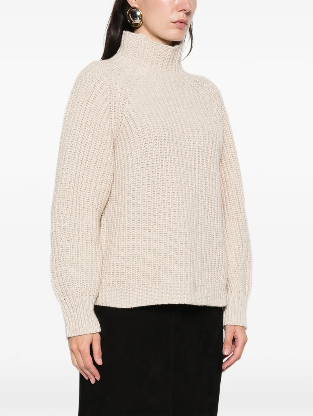 Liviana Conti Trui met hoge hals Beige