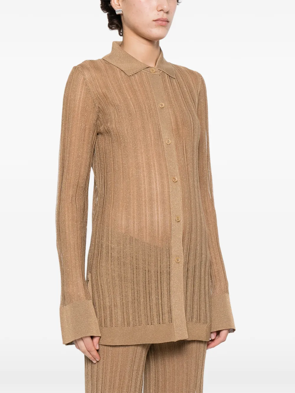  Circus Hotel Open-knit Cardigan - Neutrals 