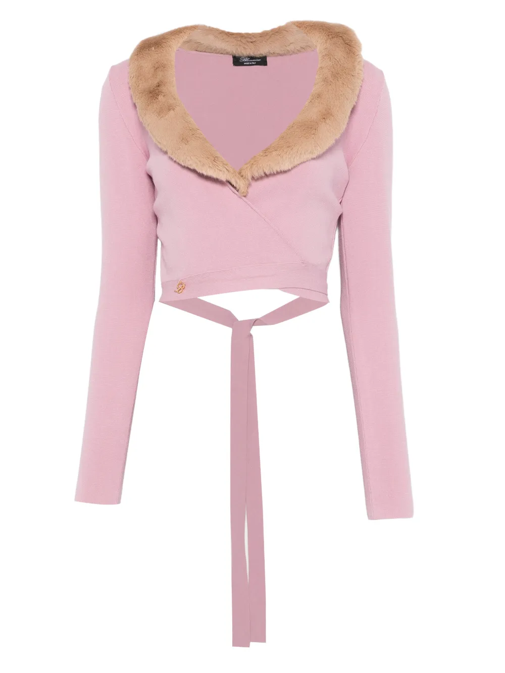Blumarine cárdigan con cuello texturizado | rosado | Image 1