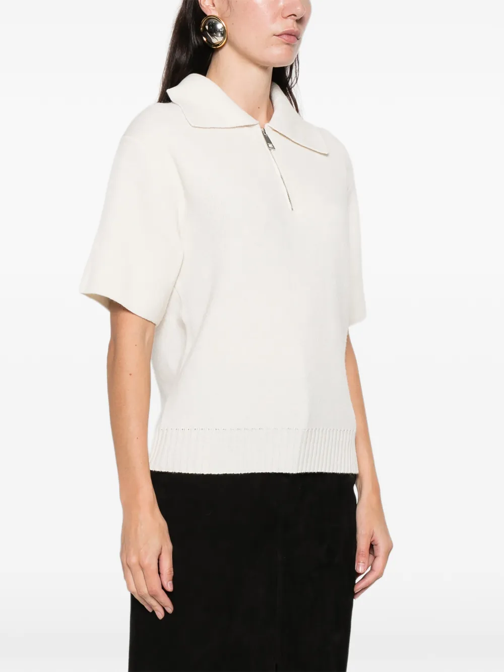 Liviana Conti Cameron Zip-up Sweater In Neutral