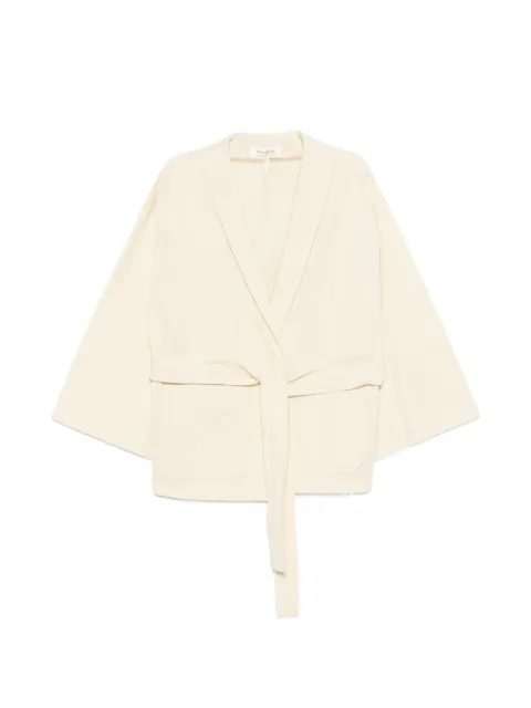 PSOPHIA belted wide-sleeve cotton oversized jacket