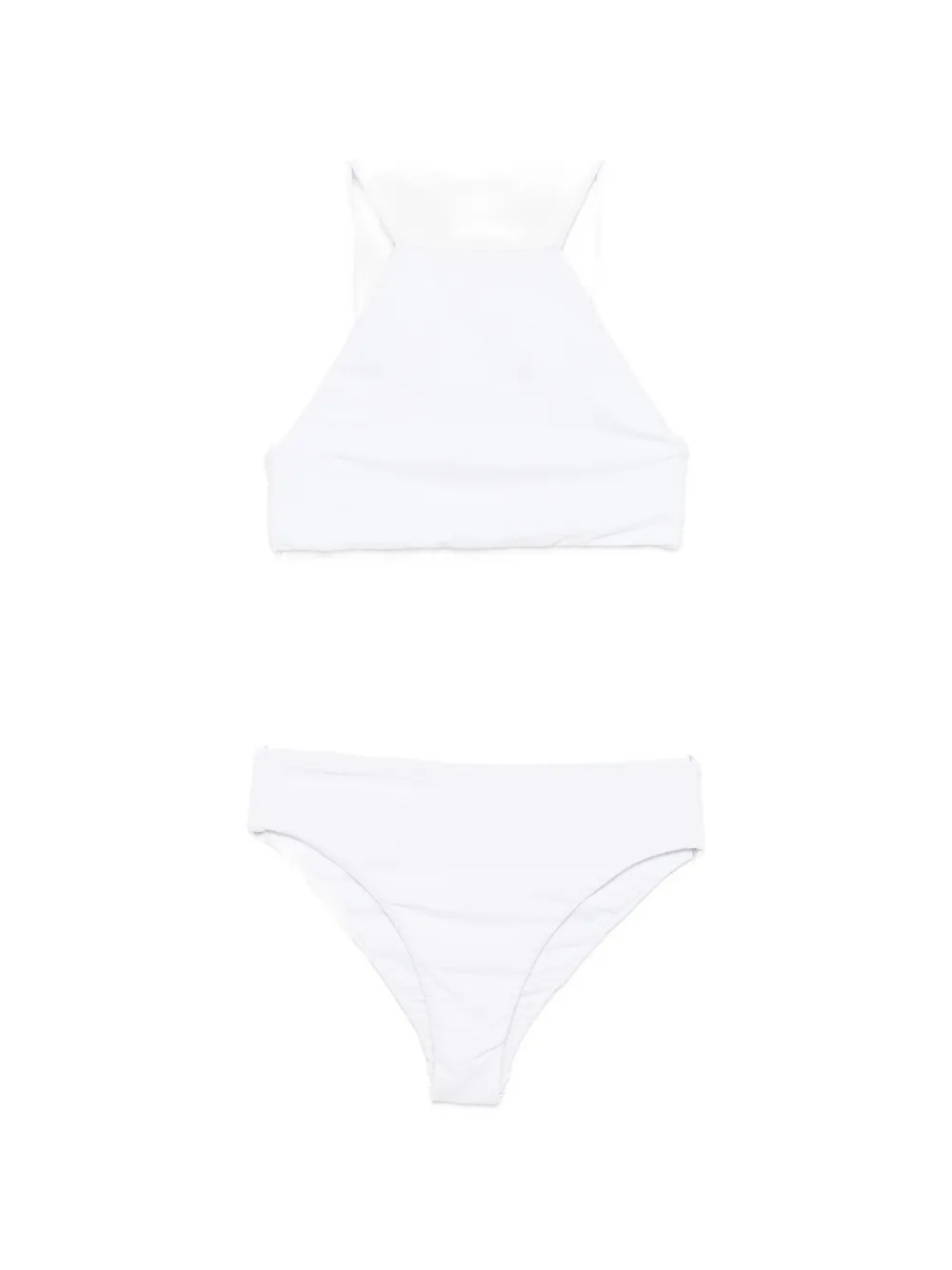 Osklen halterneck textured bikini - Bianco