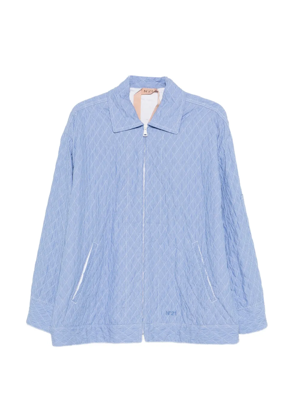Nº21 quilted striped jacket - Blu