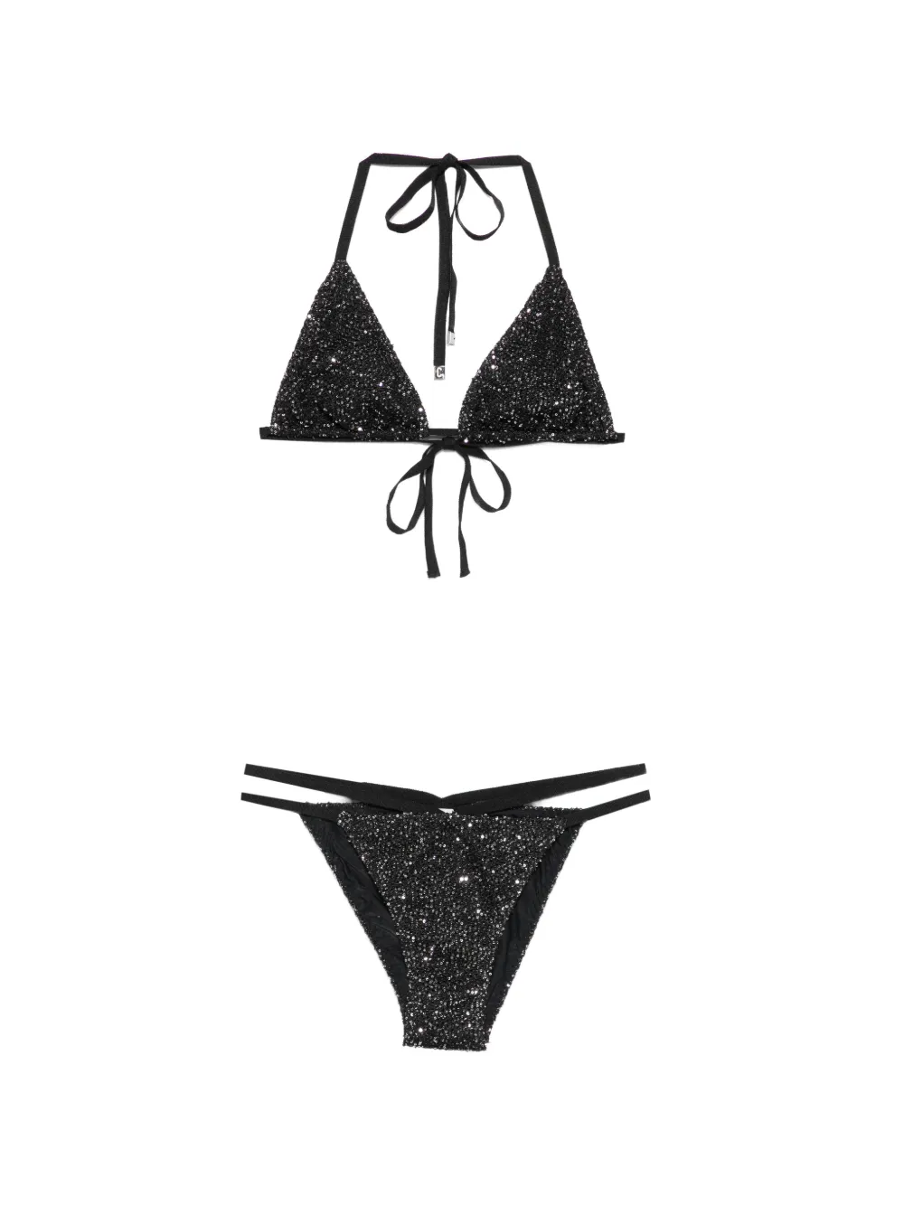 Circus Hotel sequin-embellished bikini - Schwarz
