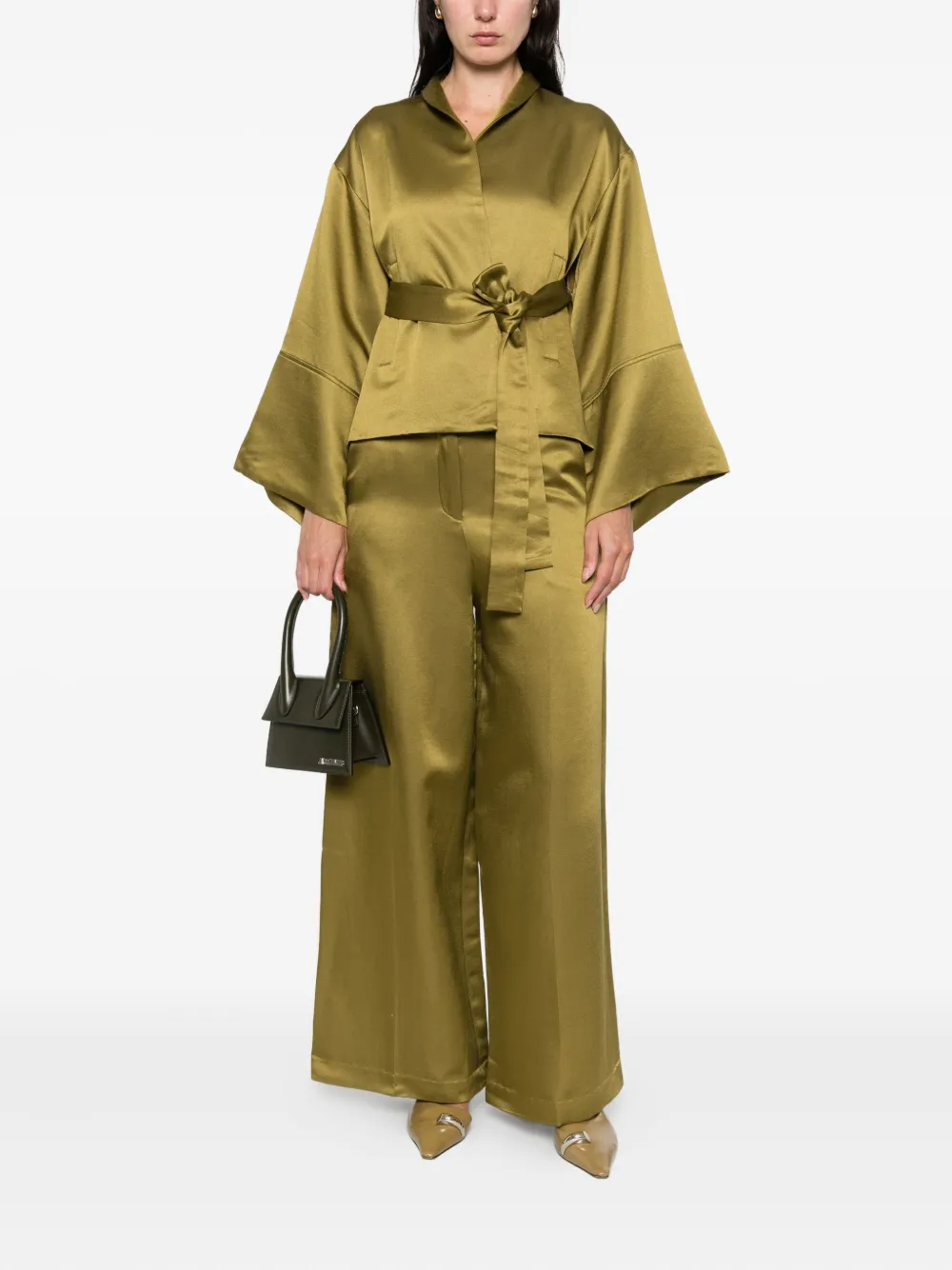 PSOPHIA Heritage palazzo pants - Groen