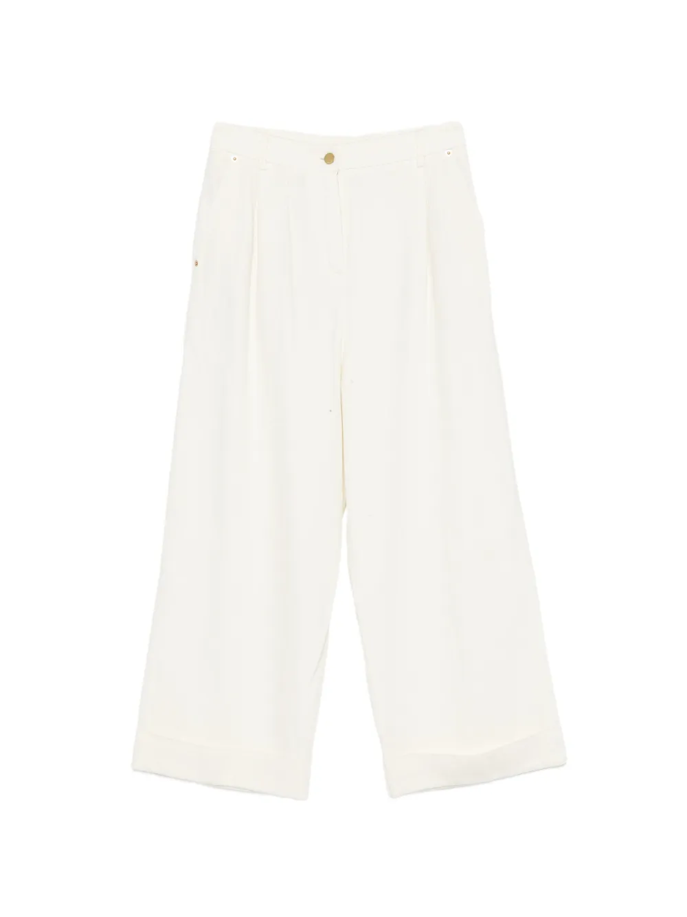 MOMONÌ Grecal pleated turned-up trousers