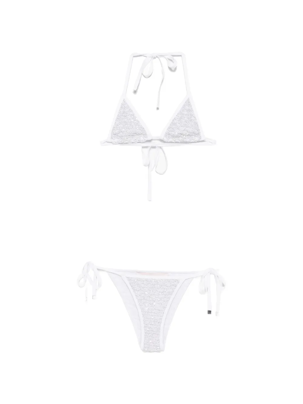 Circus Hotel sequin-embellished bikini - Bianco
