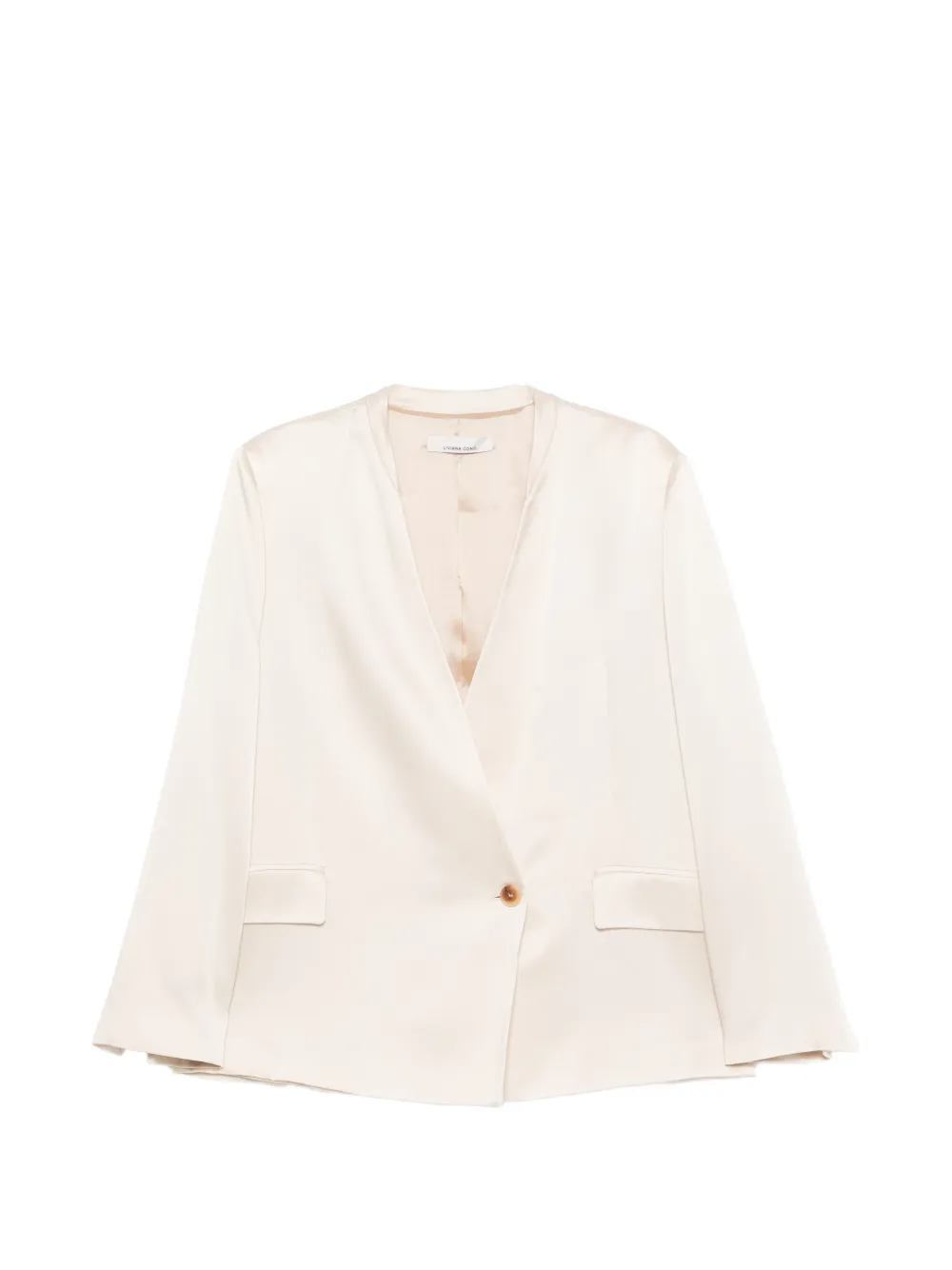 Liviana Conti long-sleeve single-button blazer - Nude