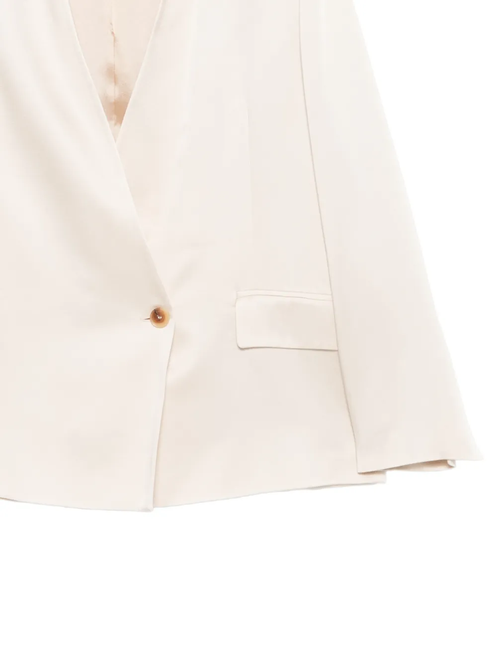 Liviana Conti Blazer met enkele knoop en lange mouwen Beige
