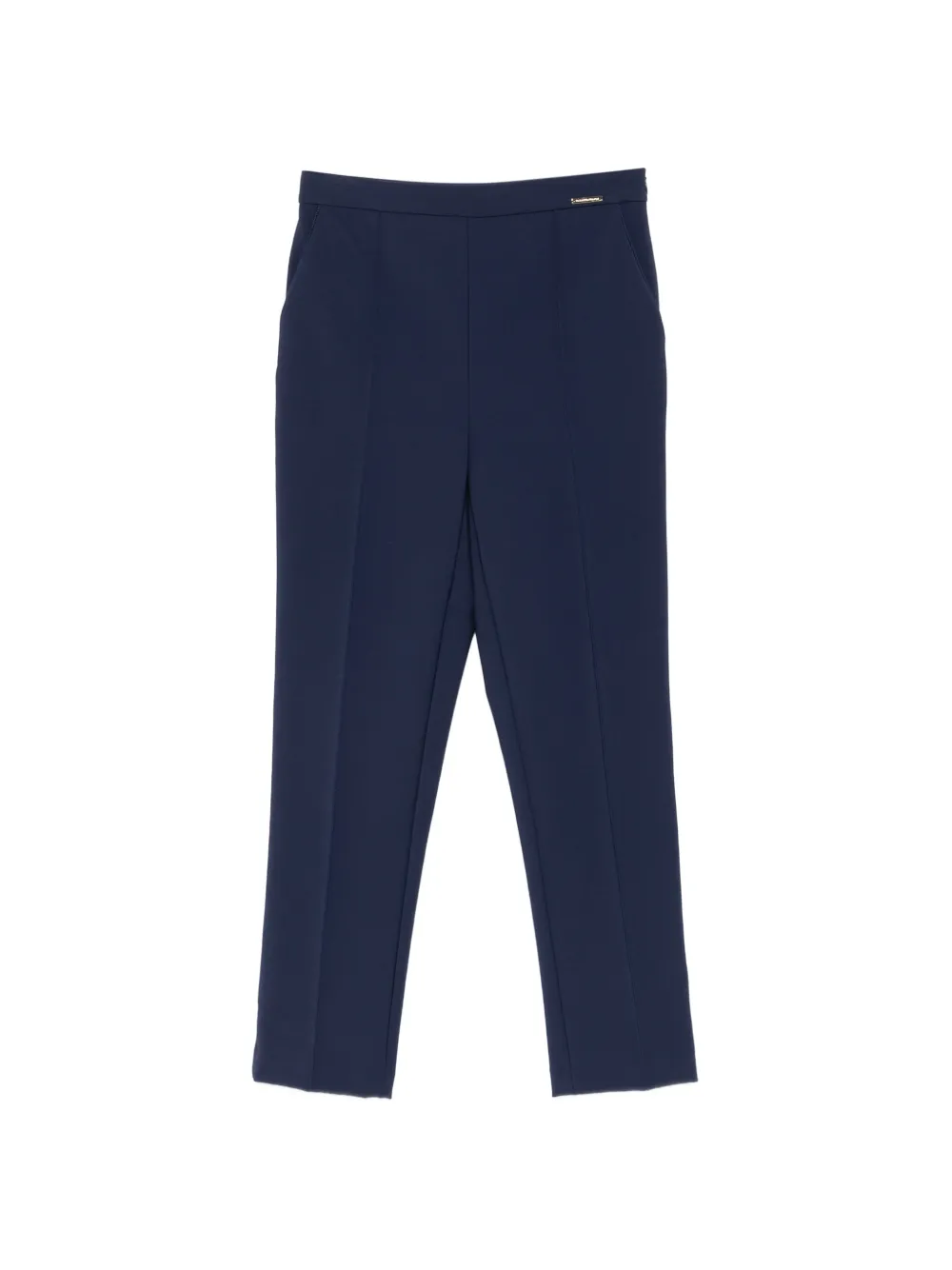 Elisabetta Franchi pressed-crease slim-cut trousers - Blu