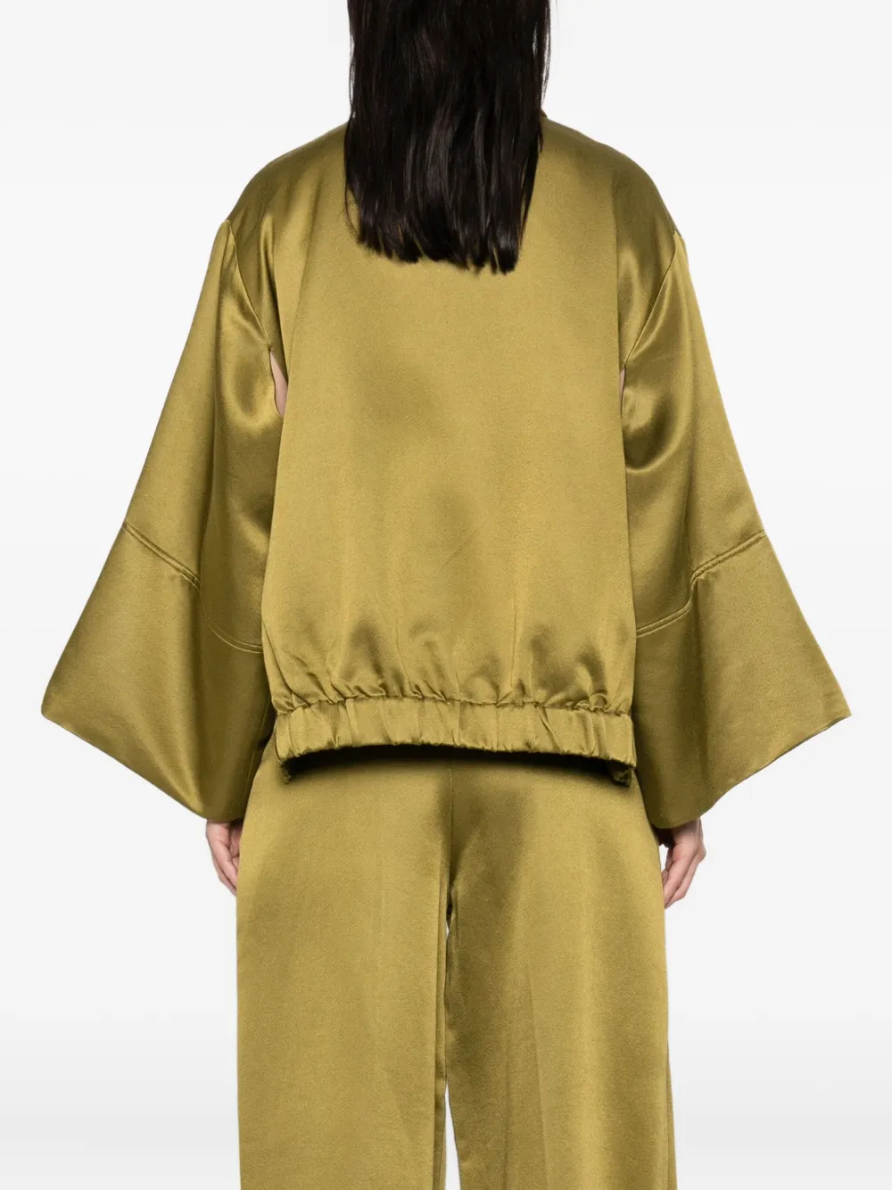 PSOPHIA Heritage jack met gestrikte taille Groen