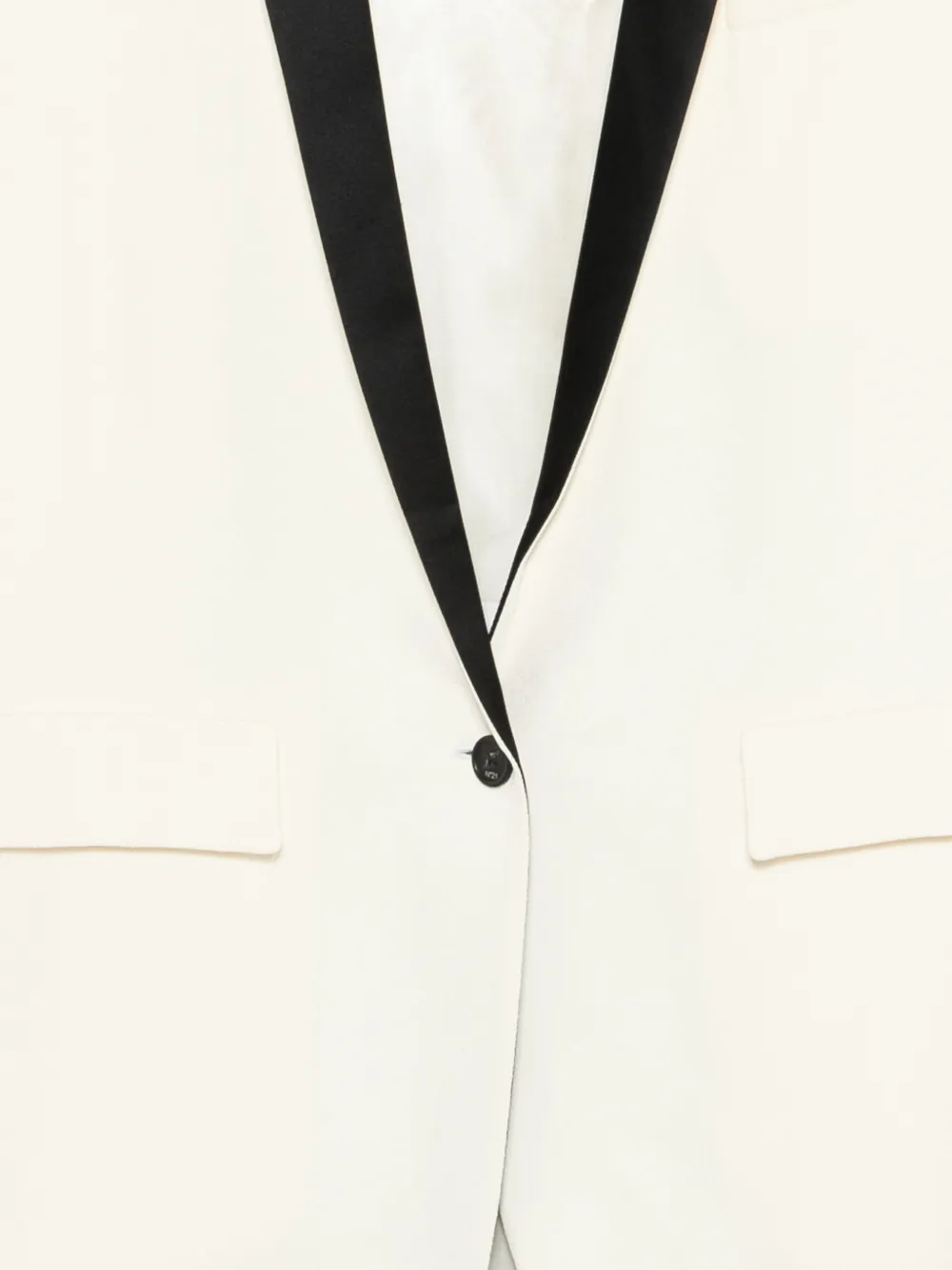  Nº21 Blazer Con Solapa De Muesca - Blanco 
