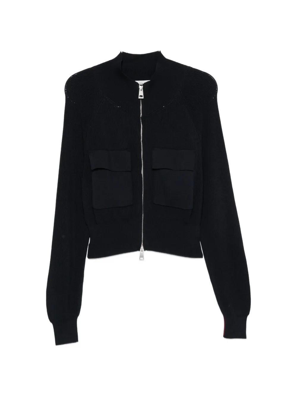 Liviana Conti ribbed-knit flap-pocket cardigan - Blu