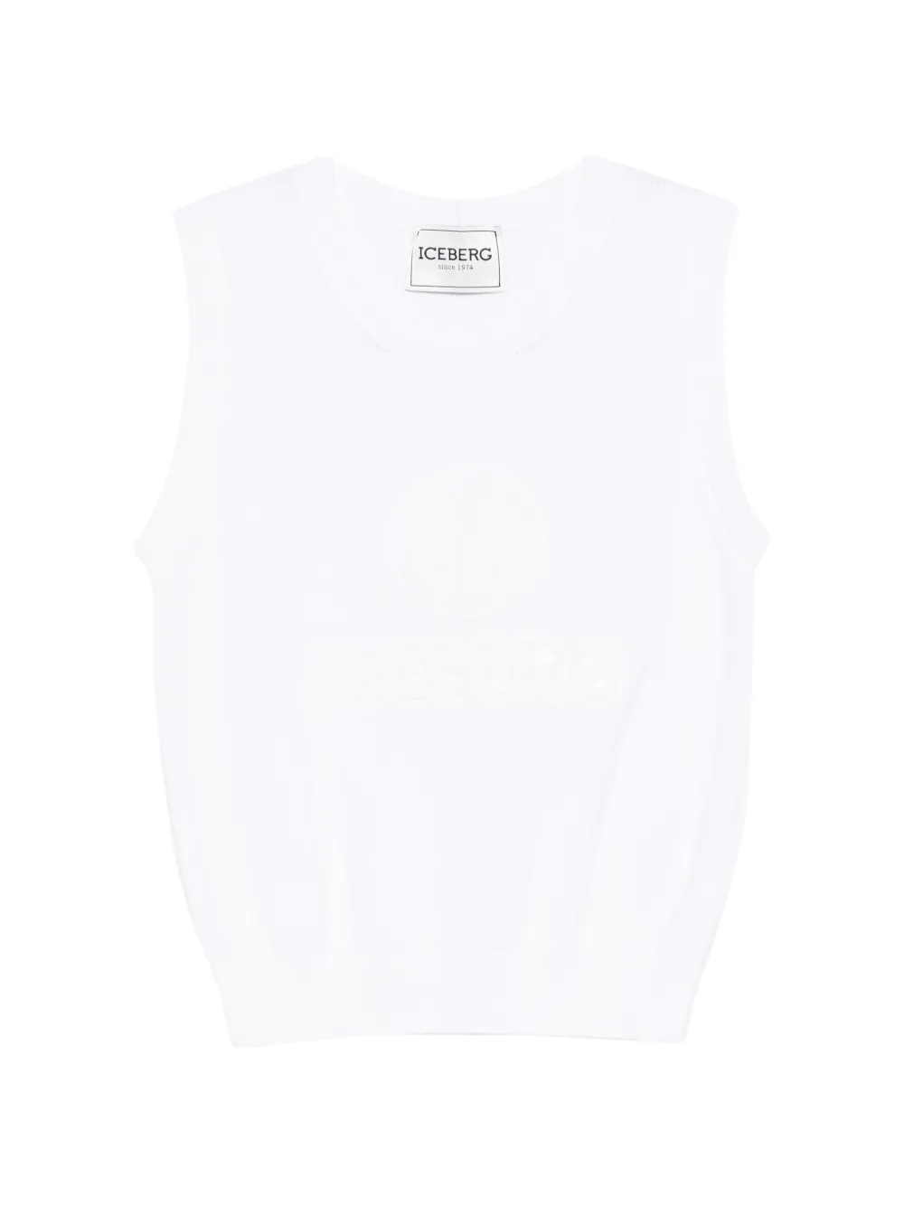 Iceberg round-neck vest - Bianco