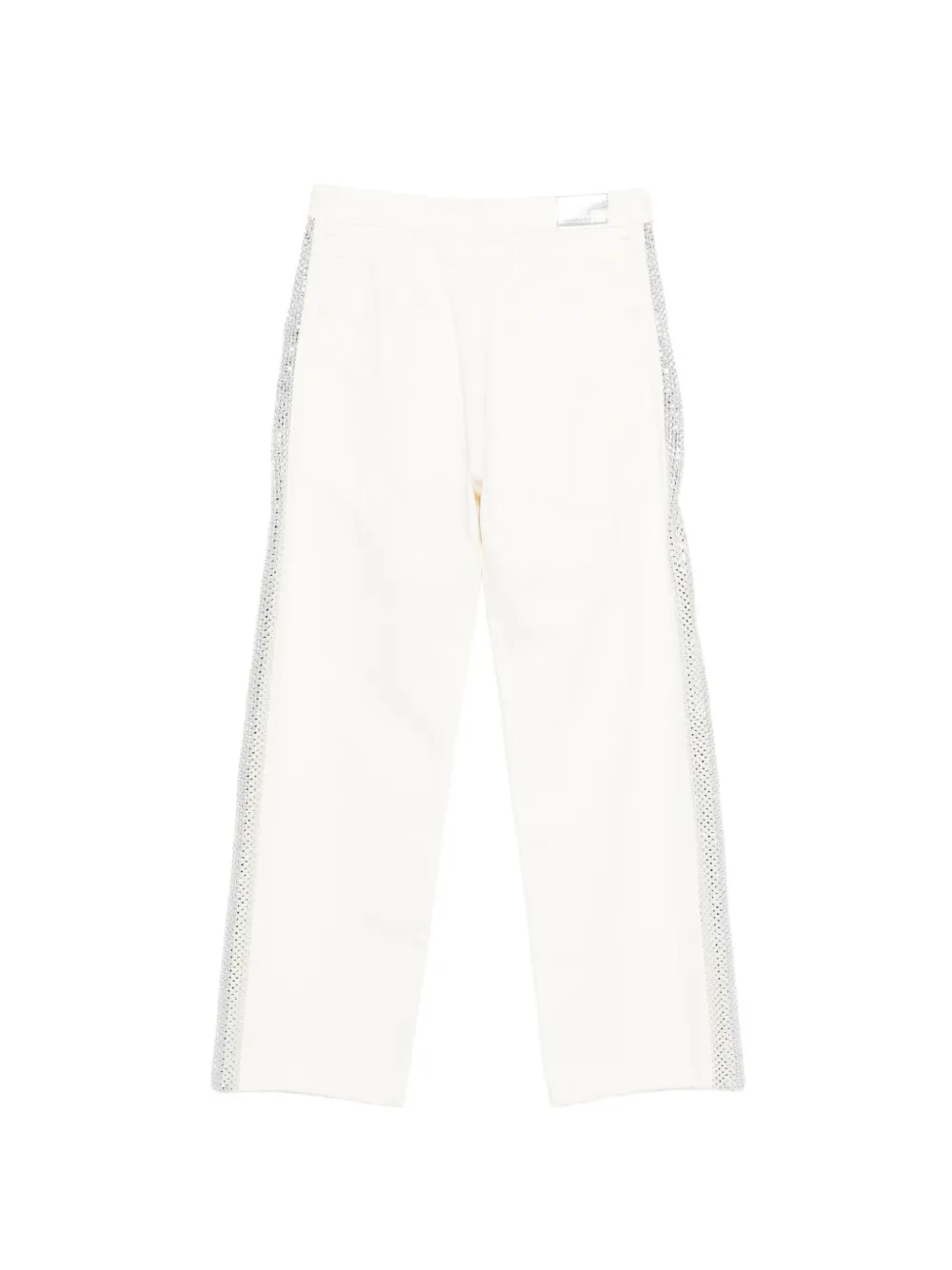  Circus Hotel Cotton Embellished Trousers - White 