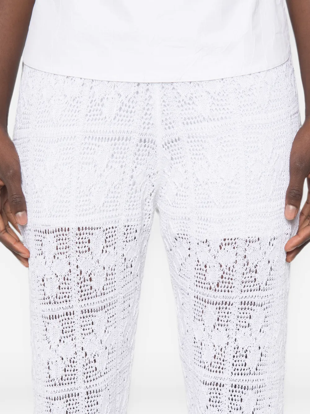Liviana Conti Gehaakte broek Wit