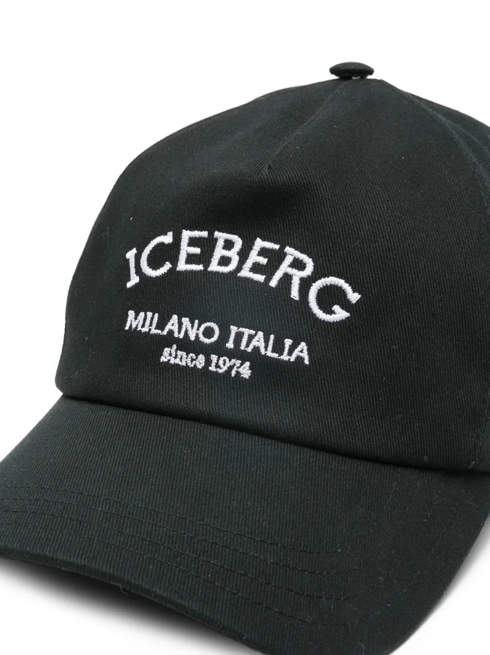  Iceberg Black Baseball Cap - White 