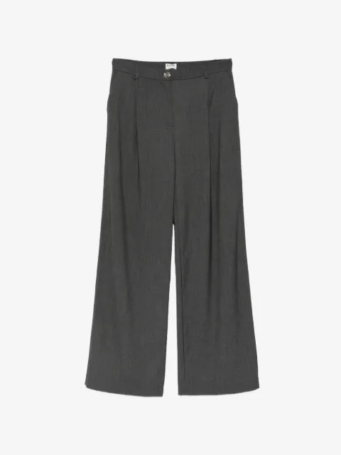 Blugirl pleated logo-button trousers