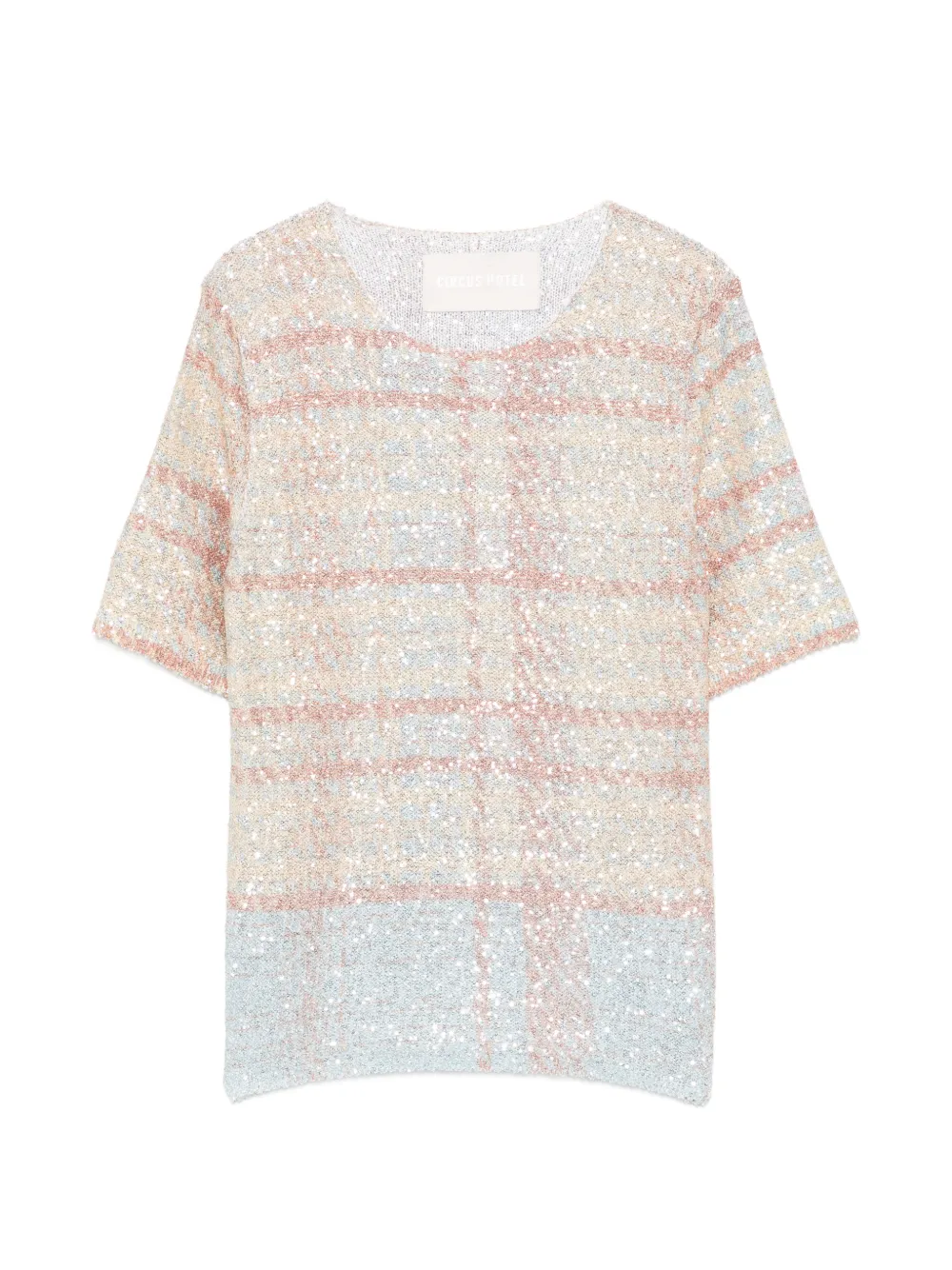 Circus Hotel striped short-sleeve knitwear - Toni neutri