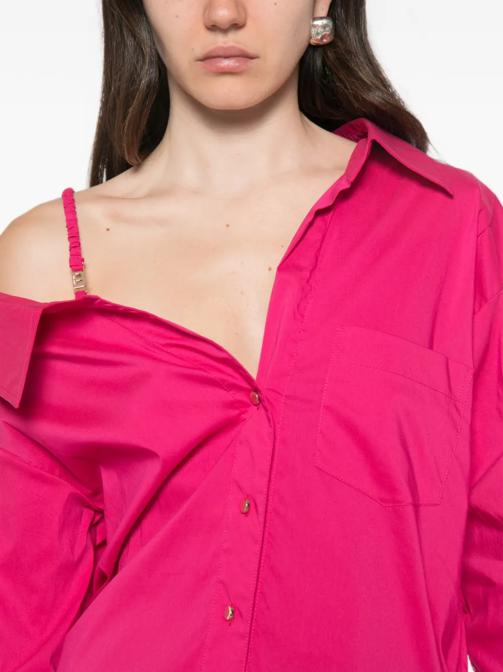 Blugirl off-shoulder shirt Roze