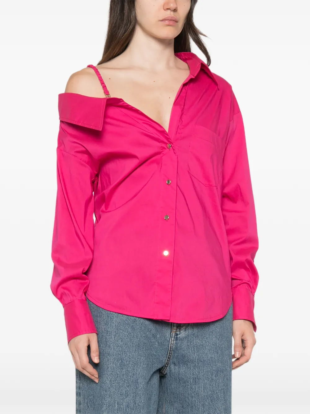 Blugirl off-shoulder shirt Roze