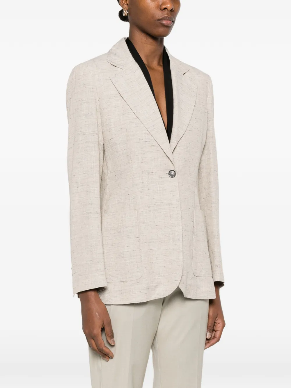  Erika Cavallini Single-breasted Pocket Jacket - Neutrals 