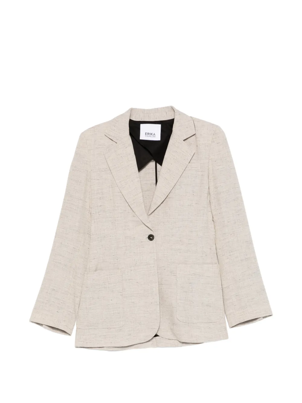 Erika Cavallini single-breasted pocket jacket - Toni neutri