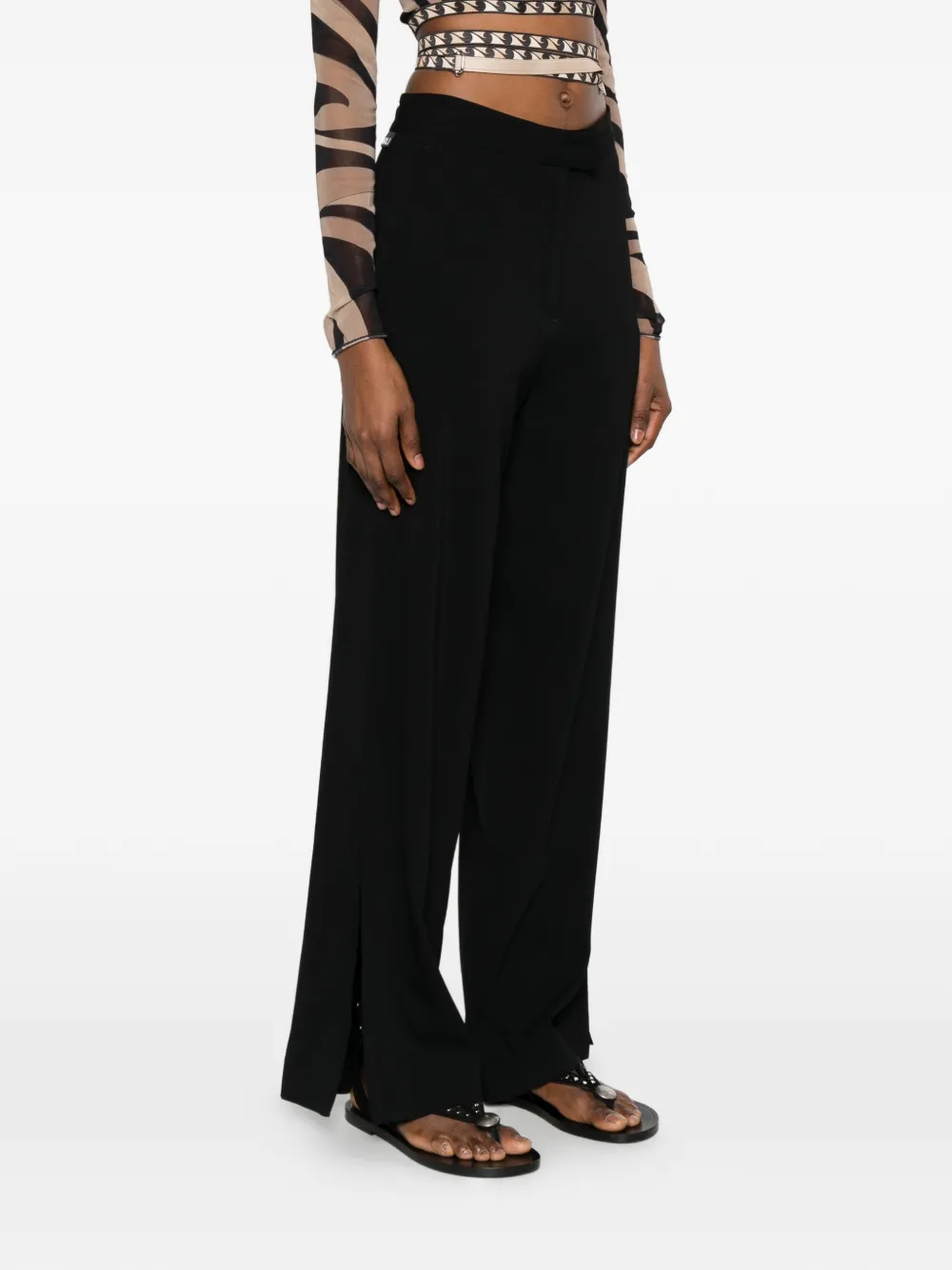 Just Cavalli Broek met zijsplit Zwart